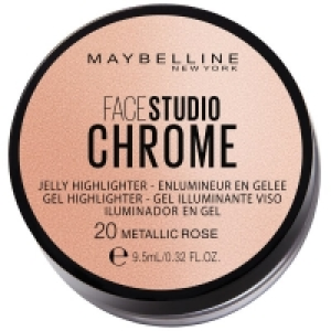Maybelline New York Highlighter Face Studio Chrome Jelly 20 Metallic Rose