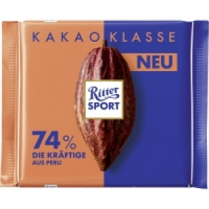 Ritter Sport Kakao Klasse 74% Die Kräftige aus Peru