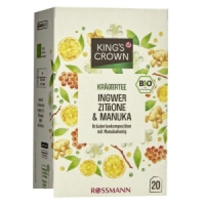 Kings Crown Bio Kräutertee Ingwer, Zitrone & Manuka