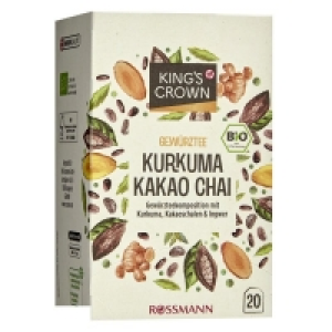 Kings Crown Bio Gewürz- & Kräutertee Kurkuma-Kakao-Chai