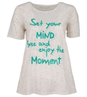 Kik Janinacurved T-Shirt Nieten und Effektgarn