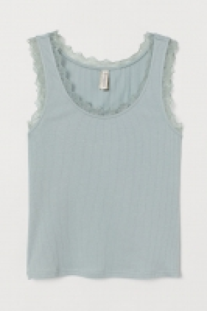 HM   Geripptes Tanktop mit Spitze