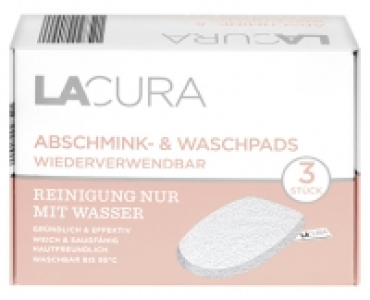LACURA 3 Abschmink- und Waschpads 4.99 €
