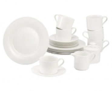 Aldi Süd  CROFTON® Chefs Collection Kaffeeservice Bone China, 20-teilig