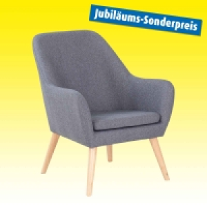 Cocktailsessel - hellgrau - Webstoff 199.99 €