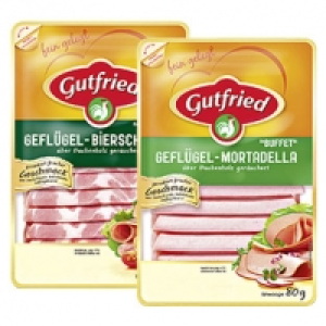 Gutfried Geflügel Frischwurst-Aufschnitt versch. Sorten, jede 80-g-SB- 100.00 €