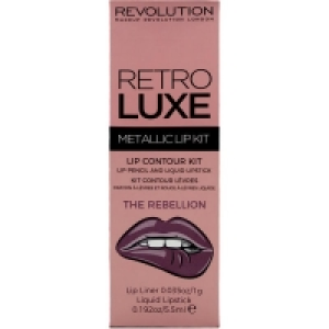 Makeup Revolution Retro Luxe Lip Kit Metallic - The Rebellion