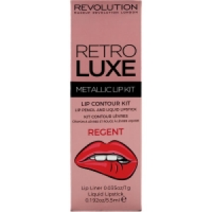 Makeup Revolution Retro Luxe Lip Kit Metallic - Regent