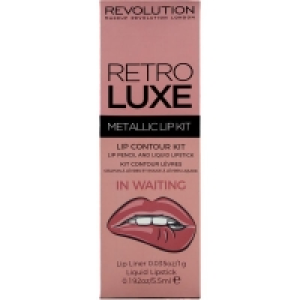 Makeup Revolution Retro Luxe Lip Kit Metallic - In Waiting