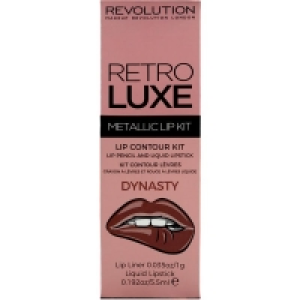 Makeup Revolution Retro Luxe Lip Kit Metallic - Dynasty