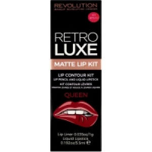 Makeup Revolution Retro Luxe Lip Kit Matte - Queen