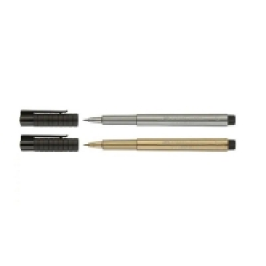 Faber Castell Pitt Artist Pen Tuschestift gold/silber