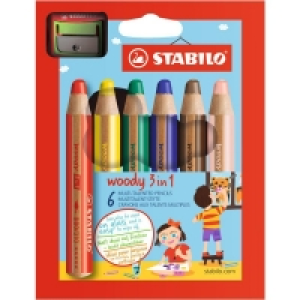 Stabilo Woody 3 in 1 Buntstift, 6er