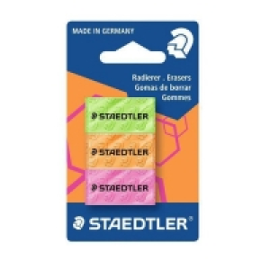 Staedtler Radierer neon, 3-teilig