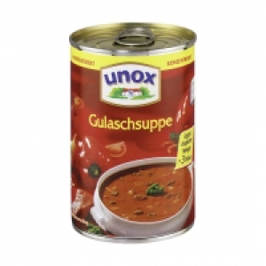 Unox Ochsenschwanzsuppe oder Gulaschsuppe konzentriert und weitere Sor