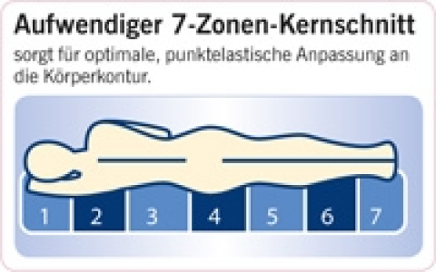 7-Zonen-PU-Schaummatratze, 140 x 200 cm 89.99 €