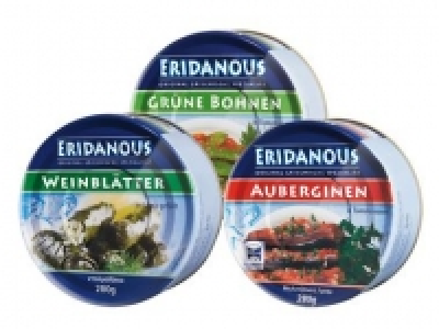 ERIDANOUS Weinbl&auml;tter Grune Bohnen Auberginen