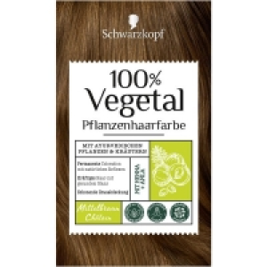 Schwarzkopf 100% Vegetal Pflanzenhaarfarbe Mittelbraun