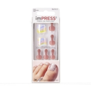 Rossmann Kiss imPRESS Press-on Pedicure selbstklebende Fu&szlig;n&auml;gel - Honey Bee