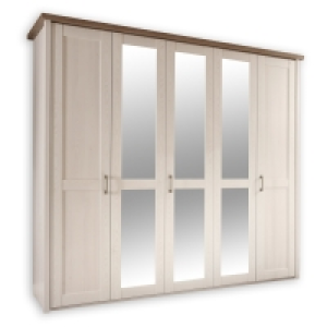 Drehtürenschrank - Pinie weiß-Trüffel - 241 cm 549.99 €