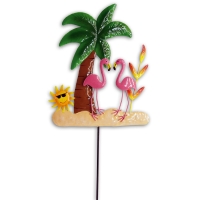 Roller  Gartenstecker - Palme - Flamingos