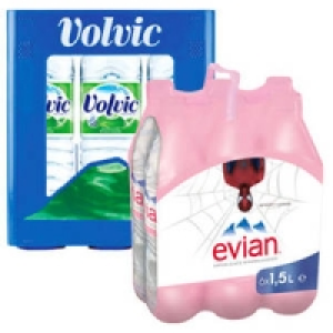 Volvic Naturelle, Leichtperlig oder Evian 3.99 €