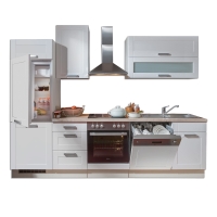 Roller  Küchenblock - weiß - mit E-Geräten -270 cm