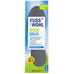 Rossmann Fusswohl Frische Sohlen schwarz Größe M 39-41