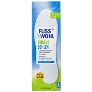 Fusswohl Frische Sohlen weiss Größe L/XL 42-47