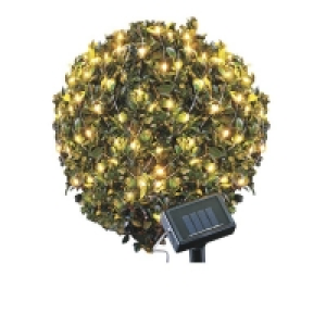 Ideenwelt LED-Solar-Metalldraht-Lichterkette, weiß