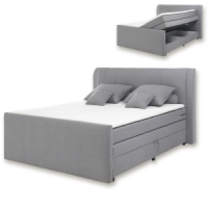 Roller  Boxspringbett - grau - H2 - Komfortschaum - 180x200 cm