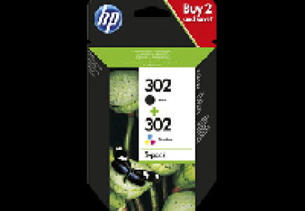 HP 302 Tintenpatrone 2er-Pack Schwarz/Cyan/Magenta/Gelb (X4D37AE) 33.99 €