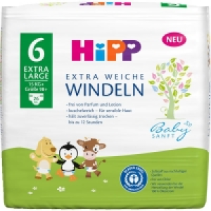 Rossmann Hipp Babysanft extra weiche Windeln Größe 6 (extra Large, 15 kg)