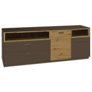 Roller  Sideboard - Lava matt Lack-Asteiche - 197 cm breit