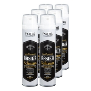 Netto  Pure & Basic men Rasierschaum sensitiv 300 ml, 6er Pack