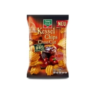 Funny Frisch Kessel Chips Cross Cut Spicy BBQ Sauce Style