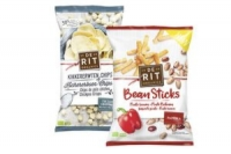 Bohnen-Sticks oder Kichererbsen-Chips, verschiedene Sorten 2.49 €