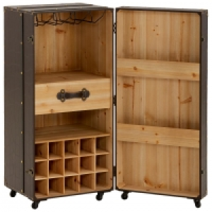 Barschrank Ristinge (dunkelbraun, mit Rollen) 150.00 €
