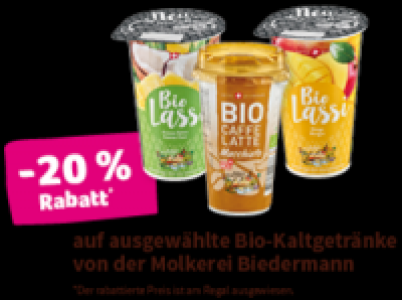 Denns Molkerei Biedermann -20% Rabatt auf ausgewählte Bio-Kaltgetränke von der Molkerei Biederma