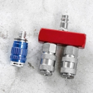 Druckminderer + 2-fach Druckluftverteiler, 2er-Set 9.73 €