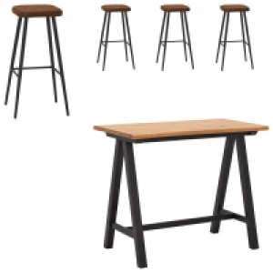 Dänisches Bettenlager  Bar-Set San Diego (71x128, 4 Barhocker)