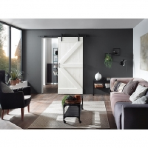 Bauhaus  Holzschiebetür Barn Door Weiß