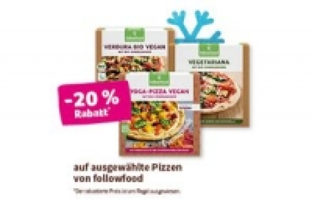 Denns  - 20 % Rabatt auf aufgewählte Pizzen von followfood