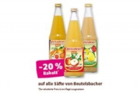 Denns  - 20 % Rabatt auf alle Säfte von Beutelsbacher