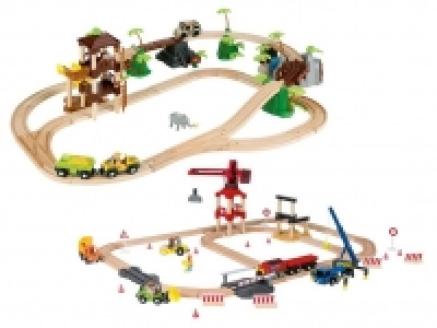 Lidl  PLAYTIVE® Eisenbahnset »Baustelle« oder »Dschungel«