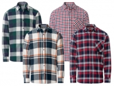 Lidl  LIVERGY® Flanellhemd Herren, Kentkragen, reine Baumwolle