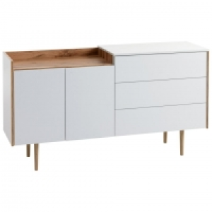 Anrichte AARUP (2 Türen, 3 Schubladen, weiß-eiche) 160.00 €
