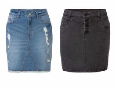 Lidl  ESMARA® Jeansrock Damen, 5-Pocket-Style, aus Baumwolle und Elasthan