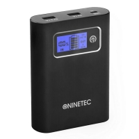 Netto  NINETEC PowerDrive 13.400 mAh Power Bank mit integriertem 64 GB USB Sp