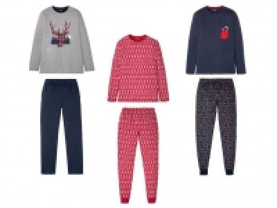 Lidl  LIVERGY® Pyjama Herren, mit Eingrifftaschen, Gummizug